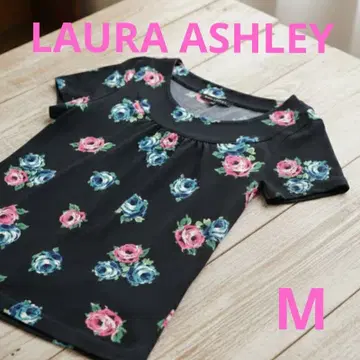 LAURA ASHLEY [컨디션 최상] 성숙/러블리 로즈 패턴 티셔츠 화려함