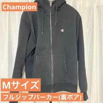 [ 새상품급 ] Champion 보아 안감 풀 집업 후드티 블랙