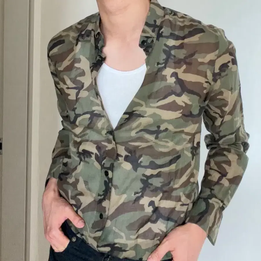 생로랑 에디시즌 밀리터리 셔츠