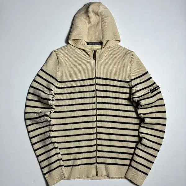 스톤아일랜드 데님스 스트라이프 니트 후드 집업 R3481