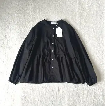 미사용 택 포함 mumokuteki 무모쿠테키 긴팔 블라우스 블랙
