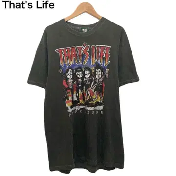 That's Life 90s 빈티지 스타일 밴드 티셔츠 락 L