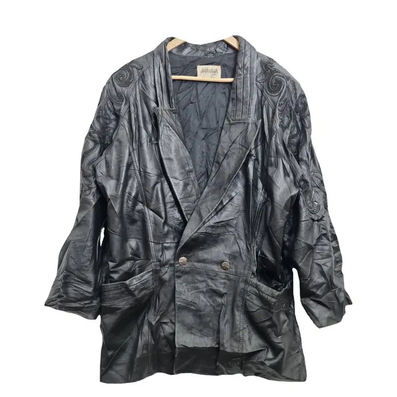 JHA-JHA by FOOK 빈티지 리얼 레더 롱 자켓 / Genuine Leather / 터키 [XL]