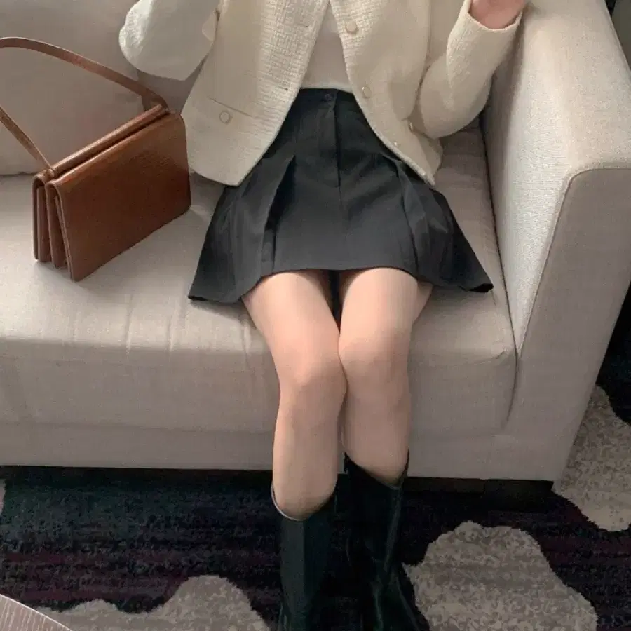플리츠 미니 스커트(블랙 M size)