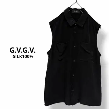 G.V.G.V. 실크 블라우스 실크 슬리브리스 블라우스
