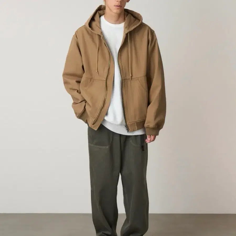 [새제품]Gramicci 그라미치 엘캡 캔버스 후드 자켓 Walnut
