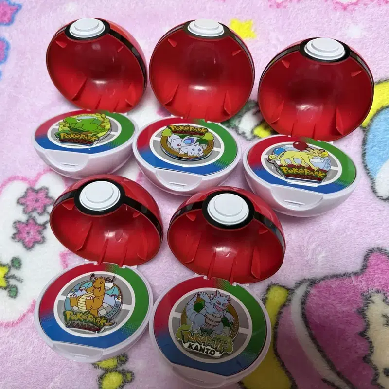 포켓몬스터 포켓파크 칸토 한정 뱃지 망나뇽 단데기 니드런 페르시온 코뿌리