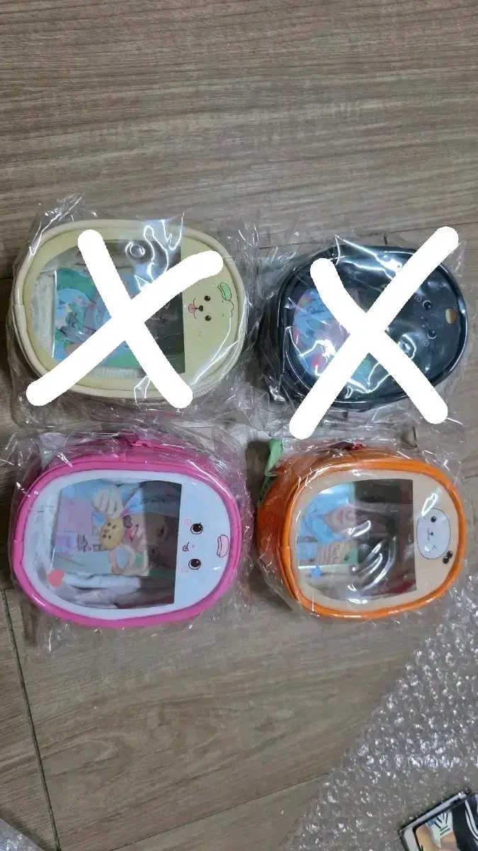 위시돌 타이페이 베이커리 쿠리 버블냥 댕트리버 팡이 투명 파우치 양도