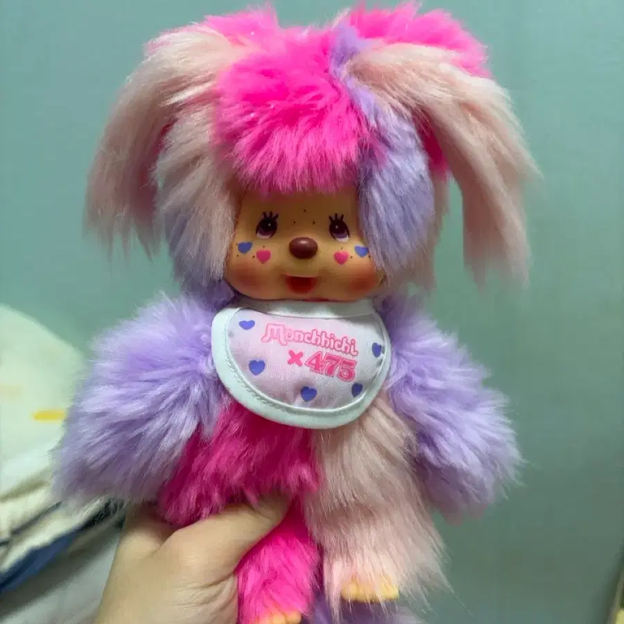시나코 초기버전) 딸기향 몬치치 컬러 핑크 인형