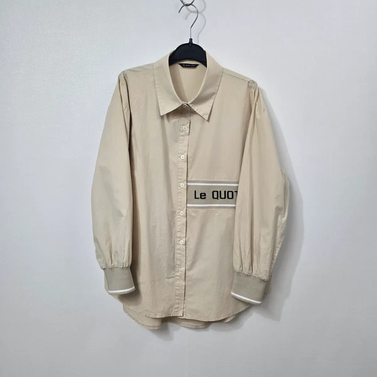 나이스클랍 여성 레터링 셔츠