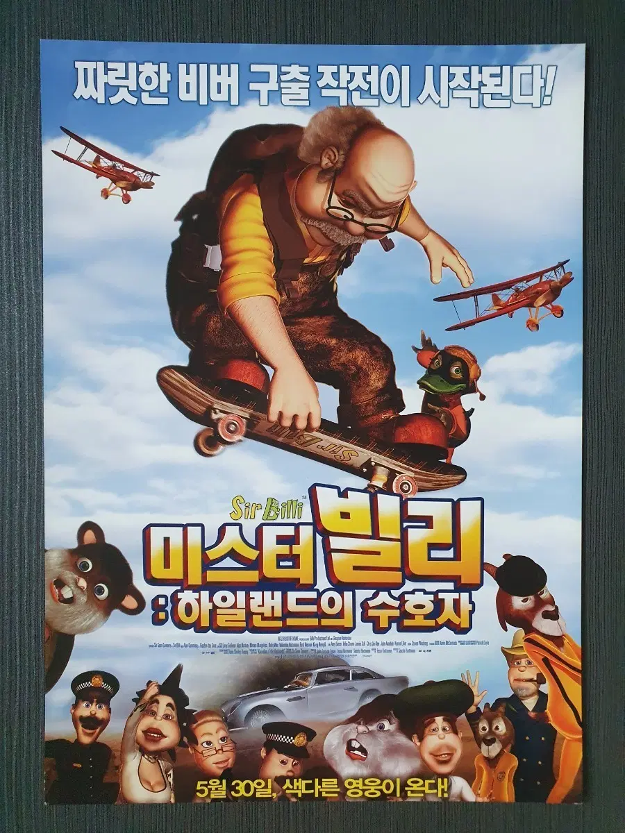 애니메이션 영화 미스터 빌리 하일랜드의 수호자 전단지A4