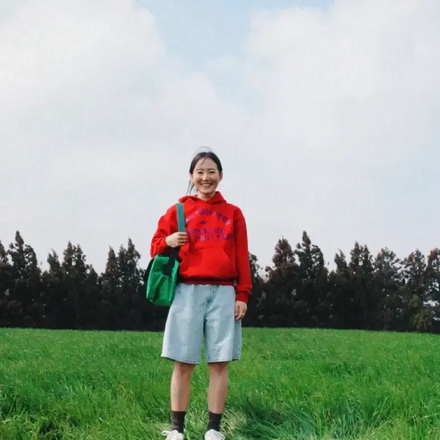 (새상품, L) 컬렉트피시스 리복 OYO 후드티 레드