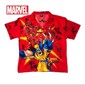MARVEL X-MEN 알로하 셔츠 울버린 데드풀 마블