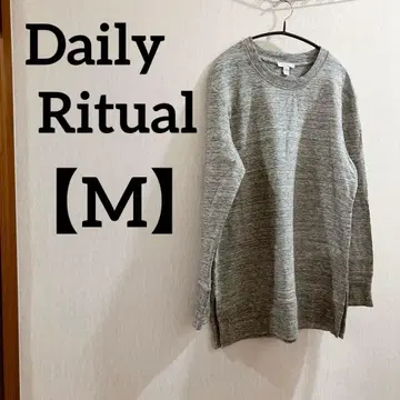 Daily Ritual [ M ] 긴팔 니트 그레이 심플 사이드 슬릿