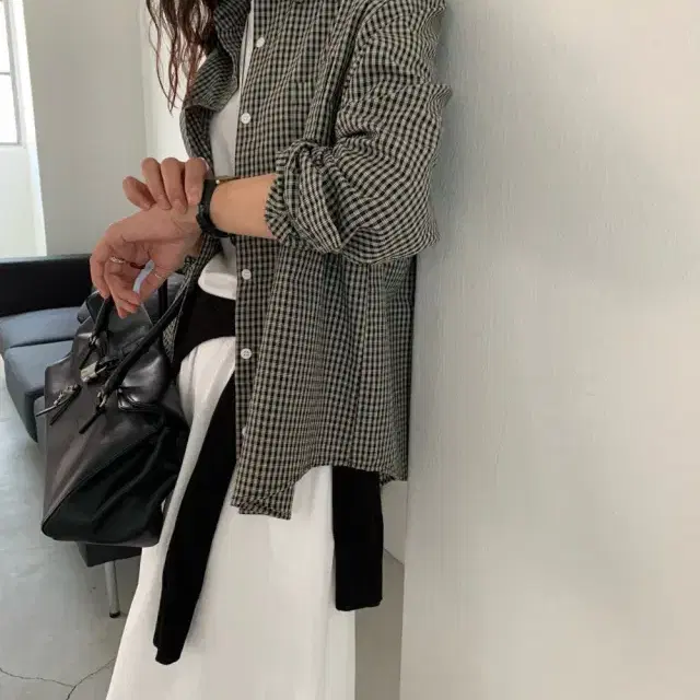 도매택 피버 체크 셔츠