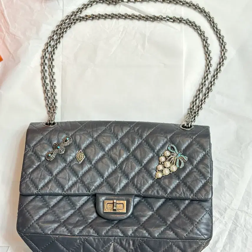 샤넬 chanel 2.55 다크 그레이 사진 8