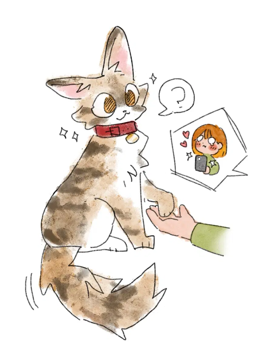 그림 커미션 반려동물,동물화 고양이 낙서