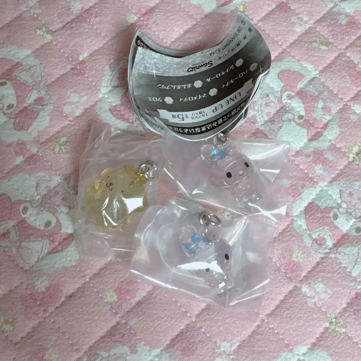 산리오 크리스탈 메지루시 마이멜로디 폼폼푸린 가챠