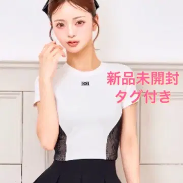 미개봉 새상품 DD 로고 사이드 레이스 T셔츠 다리치 화이트 FREE
