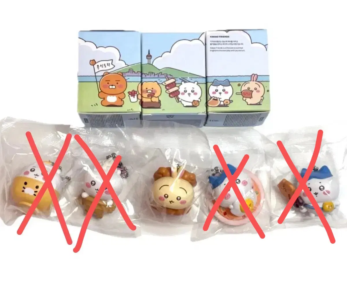 (최저가)카카오프렌즈 춘식이 라이언X치이카와 우사기 먼작귀 약과 피규어 키링