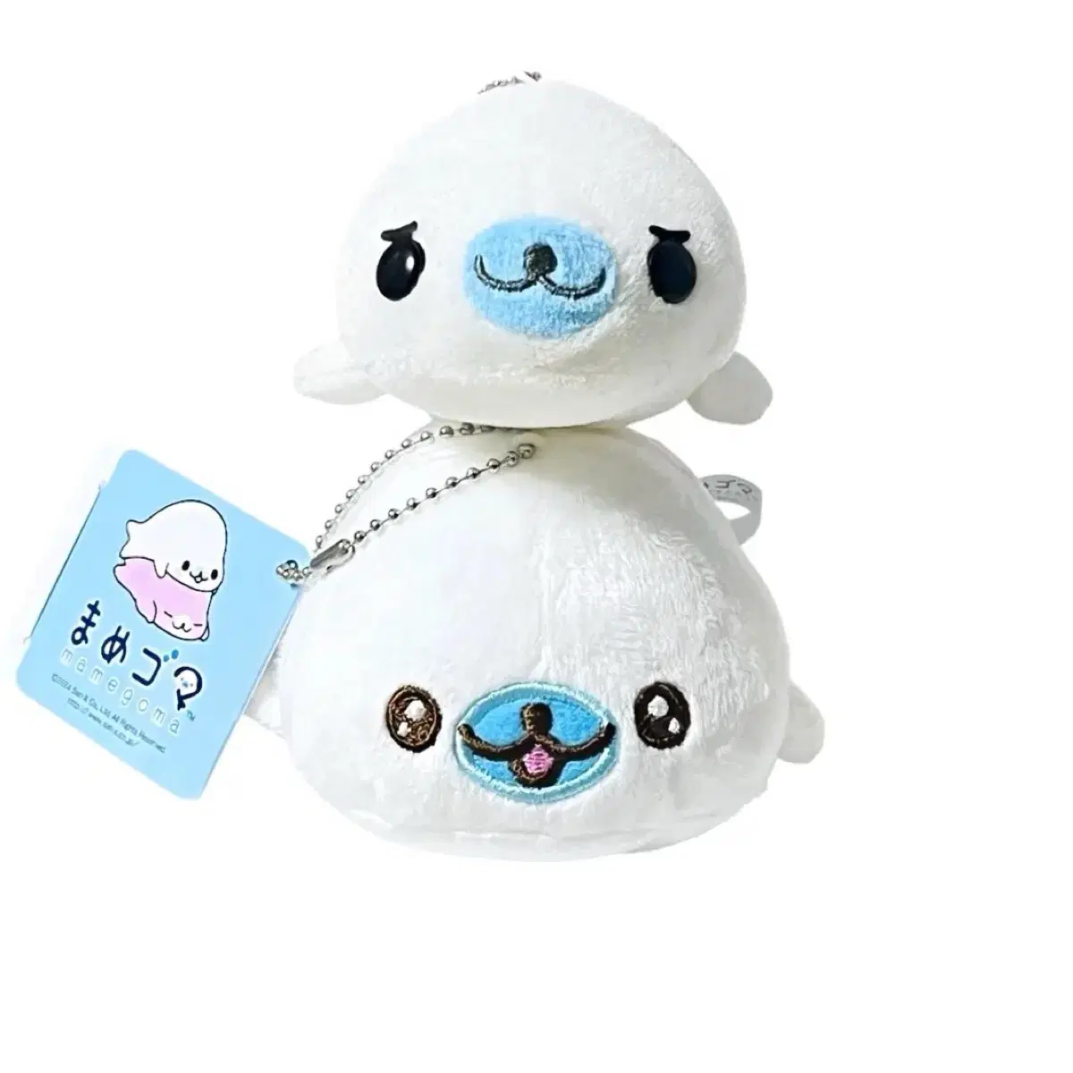 12cm 눈초롱 시로고마 인형 키링 산엑스 마메고마 마스코트