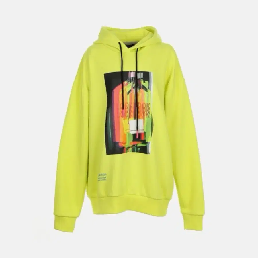 메트로시티 후드티] Yellow Graphic Print Hoodie M201CT0205Y