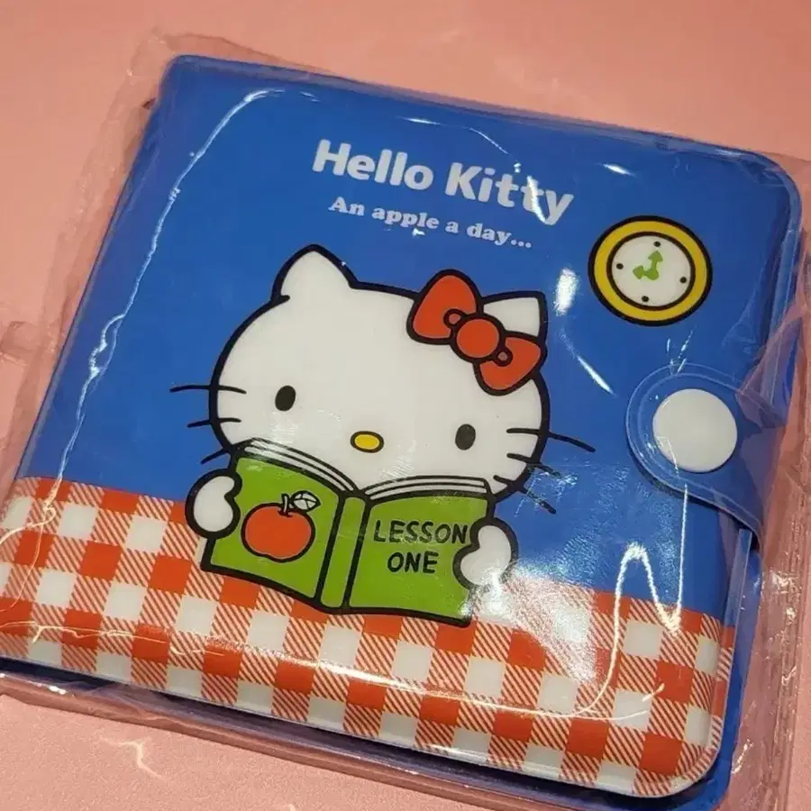 산리오 키티 반지갑 카라비너 하트고리