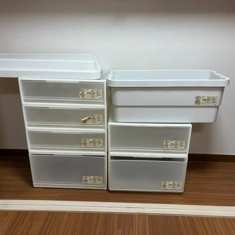무인양품 수납함 세트 6개에 박스 1개