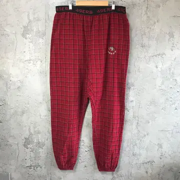 B3678 구제 의류 체크 파자마 팬츠 빨간색 블랙 노랑 90s Y2K