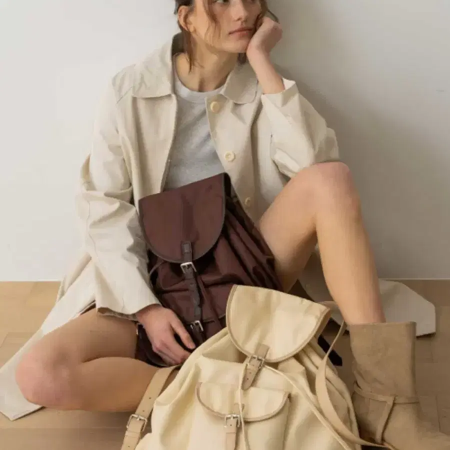 벵디 Megan Backpack_Butter 모리걸 백팩 판매