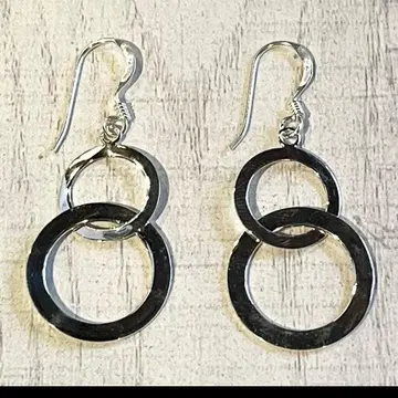 LINKED HOOP EARRINGS -SILVER925- 후프 귀걸이