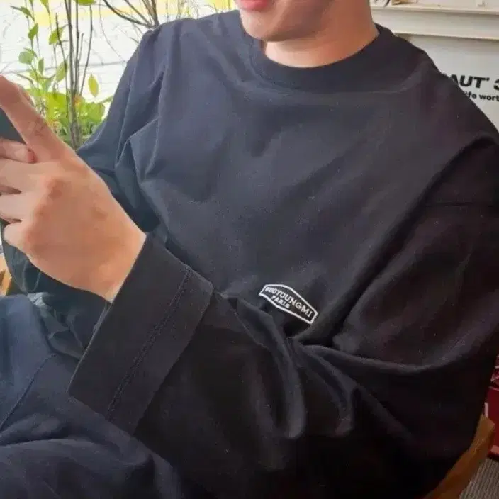 오늘만 급처 우영미 파리 롱슬리브 블랙 46m