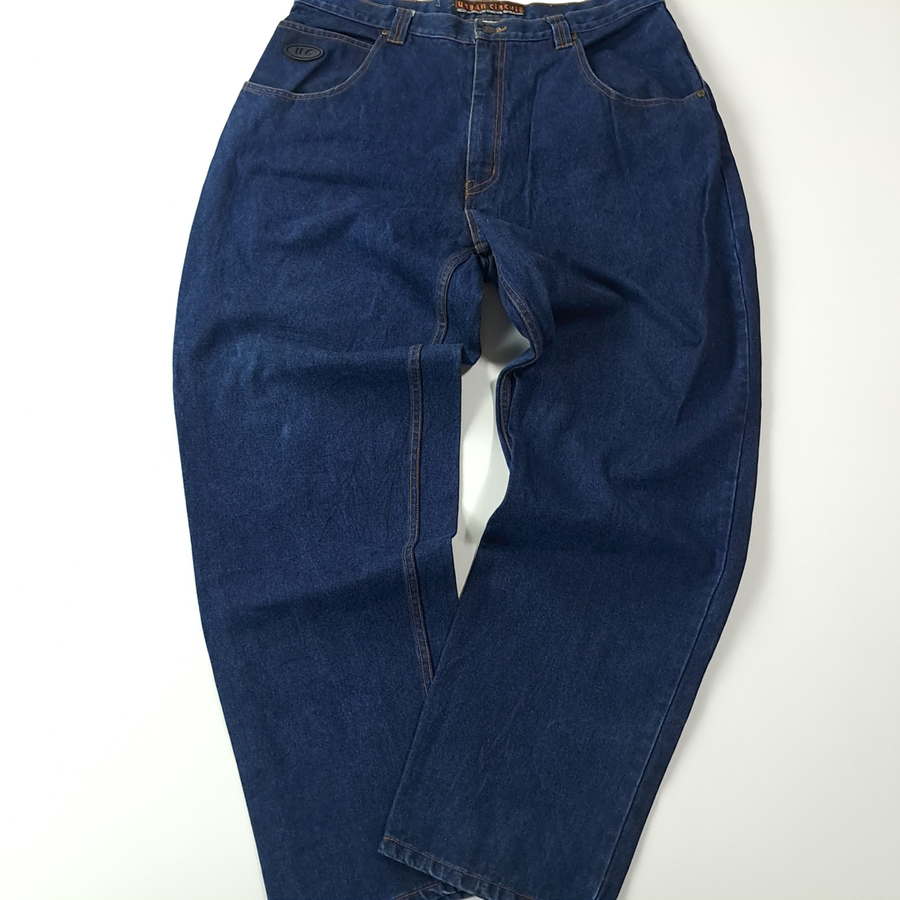 CA855 40 어반서킷 00s 백 지퍼 포켓 힙합 배기 와이드 데님 팬츠 바지