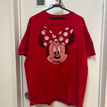 Disney 미니 마우스 프린트 T셔츠 레드 XL