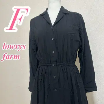 LOWRYS FARM 셔츠 원피스 블랙 F 사이즈 캐주얼 코디