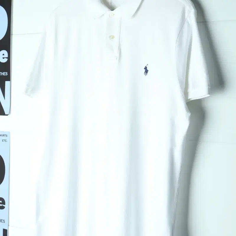 (L-XL) 폴로 랄프로렌 반팔 카라 티셔츠 USA 화이트-H37684