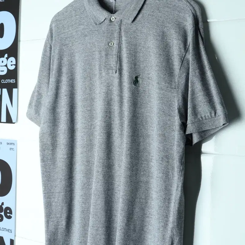 (L-3XL) 폴로 랄프로렌 반팔 카라 티셔츠 USA 차콜-H37691