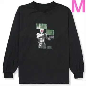 새상품 가면라이더 더블 W 긴팔 상의 블랙 M 사이즈 홈웨어 룸웨어