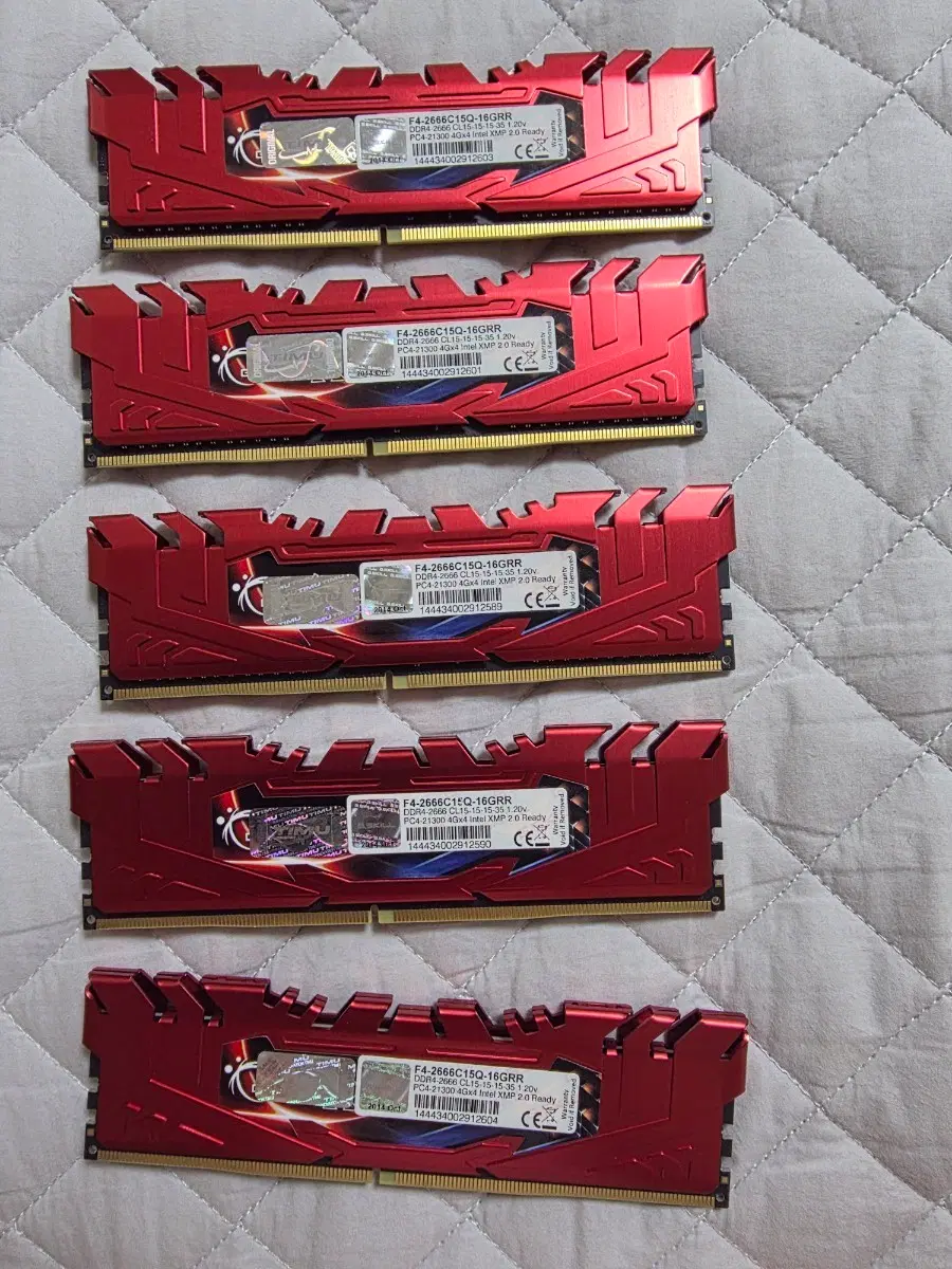 G.SKILL DDR4 PC4-21300 16GB 램 레드 8개 (총 128G)