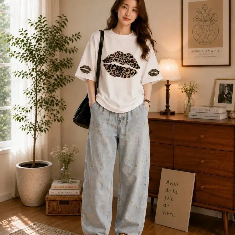 알파벳 연청 데님