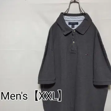 S144 [US 수입] 타미힐피거 반팔 피케 셔츠 [남성용 XXL] 그레이
