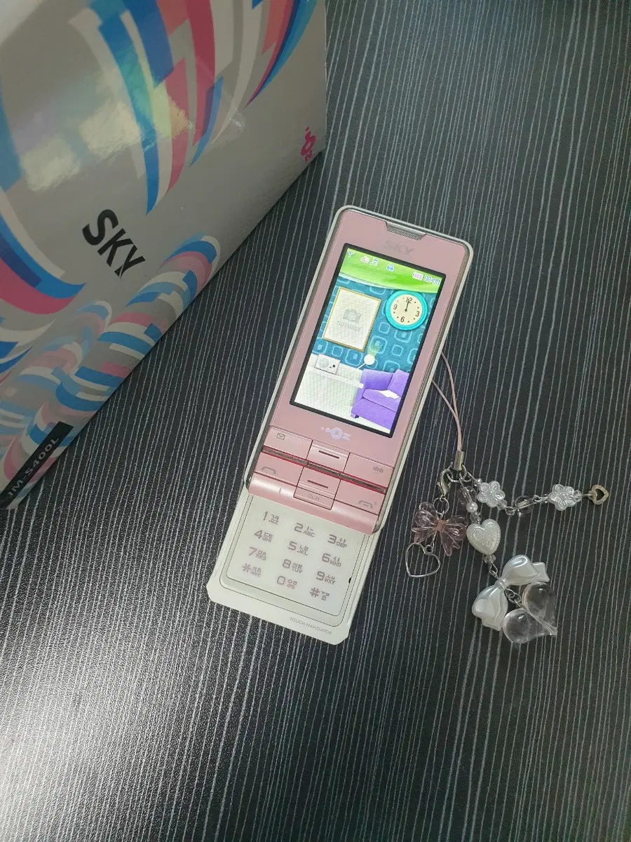 [A급풀박스] 스카이 터치패드폰 핑크 IM-S400L 슬라이드폰 피처폰 옛날폰 소장폰