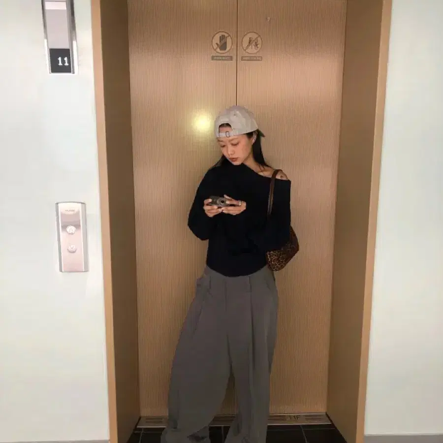 포멀/벨트핀턱슬랙스팬츠/새상품/블랙 차콜