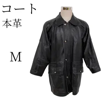 천연 가죽 블랙 가죽 자켓/라이더 자켓 (기타) M