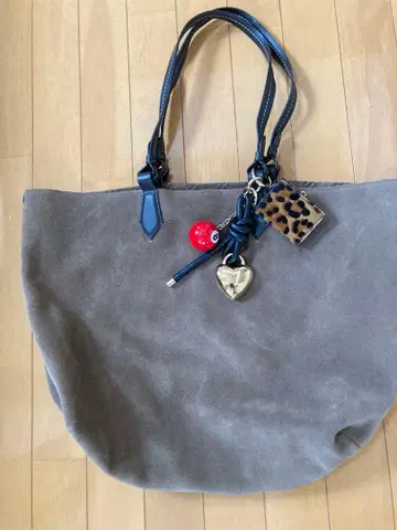 ZARA 스웨이드 숄더백 8볼 레오파드 참