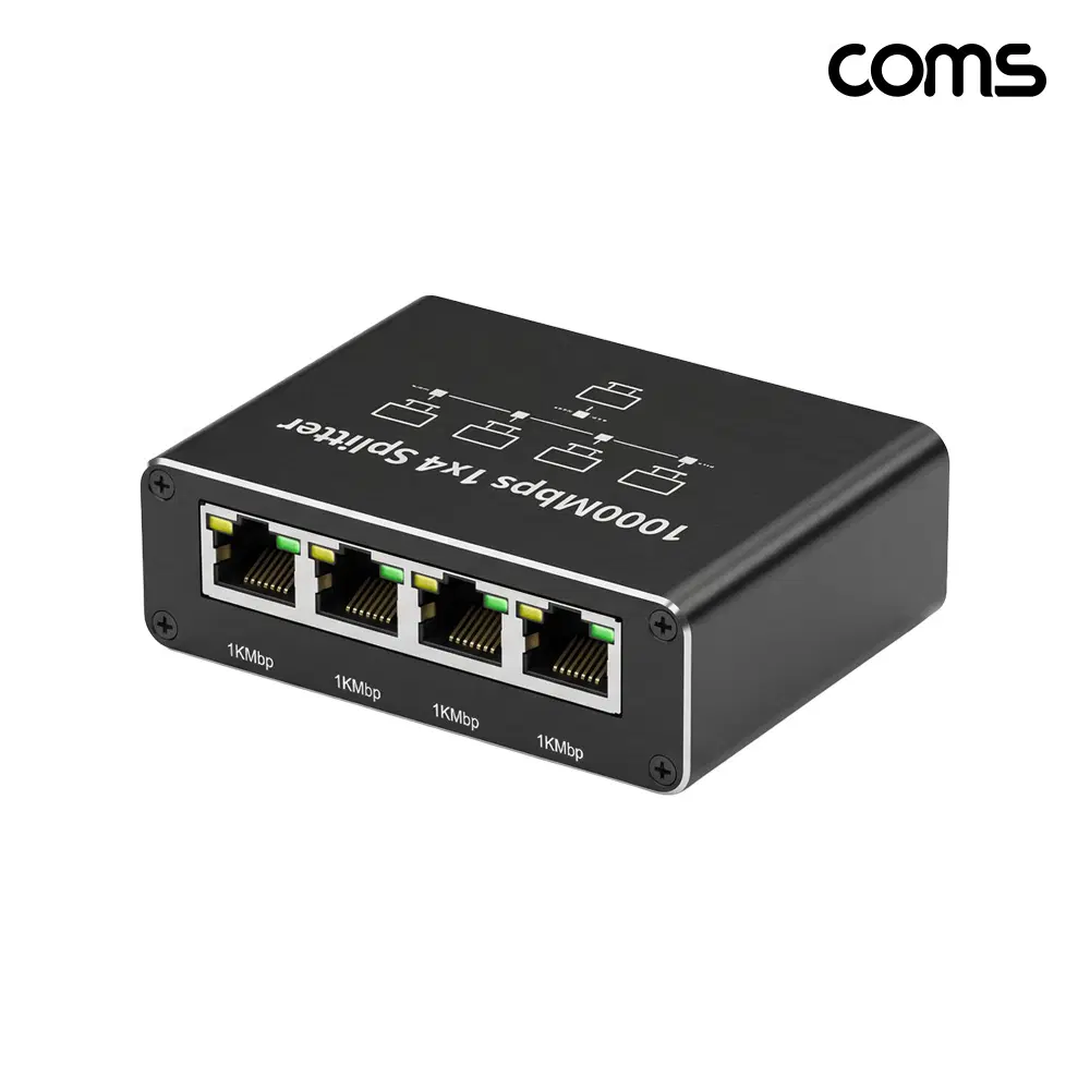 딜러가격(새상품)[HA198] Coms 기가비트 5포트 네트워크 스위칭 허브 1x4 분배