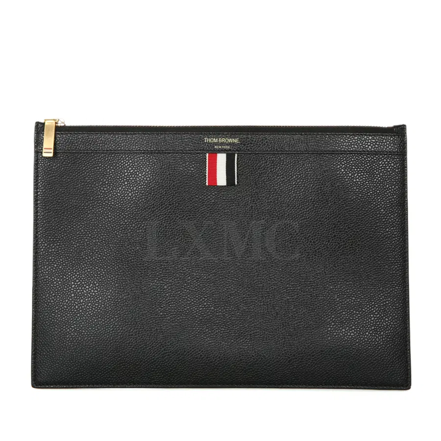 톰브라운 클러치 페블 그레인 스몰 도큐먼트 홀더 파우치 MAC019L