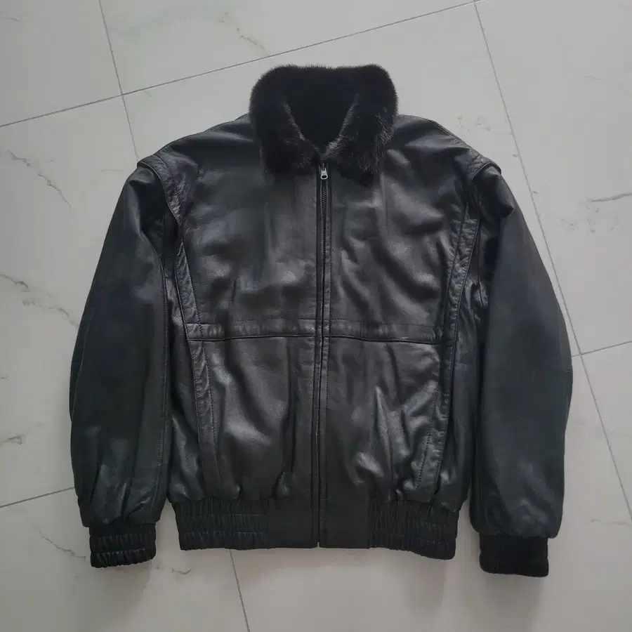 SAGA MINK 빈티지 아카이브 리버시블 밍크 레더 봄버 자켓
