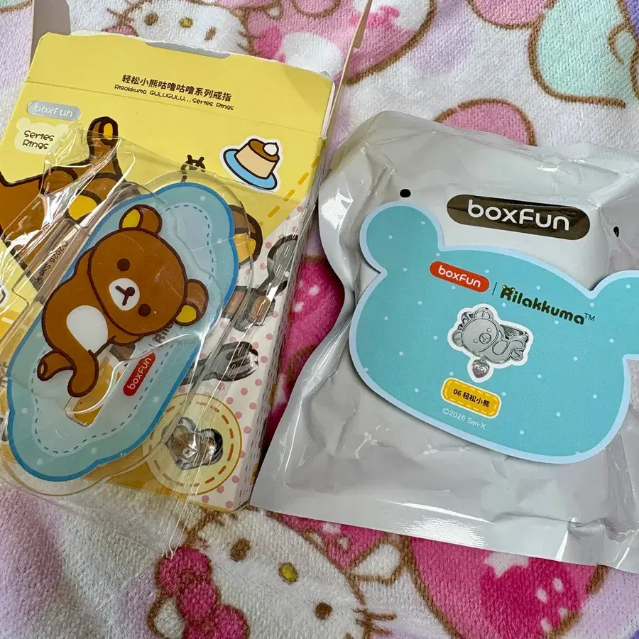 boxfun 리락쿠마 반지 아크릴 세트 새상품