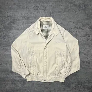 90s VINTAGE 스윙탑 레이온 체크 안감 자수 M 아메카지